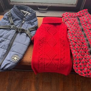 Dog Jackets and Sweater Set